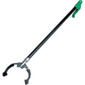 Trash Grabber, Squeeze Handle, 20 1/2 in L, 4 1/4 in Grabber Opening, Steel, Green