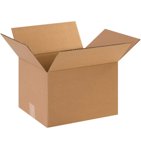 12 in x 10 in x 8 in Shipping Box, Kraft, Corrugate, Single Wall, 44 ECT