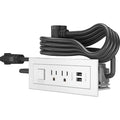 Outlet Strip, USB, 2 NEMA 5-15P, 5-15P, 6 ft., White