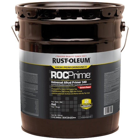 ROCPrime Universal Alkyd Primer 340, Red, Flat, 5 Gallon
