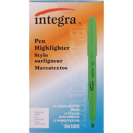 Highlighter, Felt-Tip, Non-Refillable, PK12
