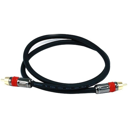 A/V Cable, RCA Coaxial M/M, CL2 rated, 3ft