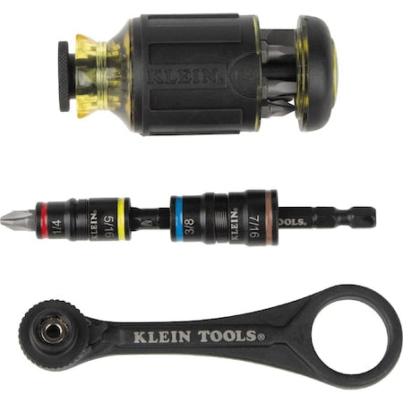 Flip Socket Set, Ratchet/Driver, 3 Pc