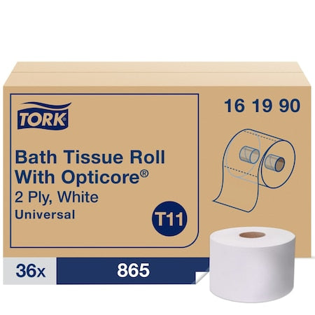 Standard Core, 2 Ply, 865 Sheets, White, 36 PK