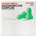 MAXIMUM LITE Disposable Foam Ear Plugs, Contoured-T Shape, 30 dB, Green, 200 PK