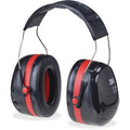Peltor Optime 105 Over-the-Head Ear Muffs, H10A, Passive Protection, NRR 30 dB, Black/Red
