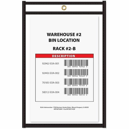 Shop Ticket Holders,2 Side,6 x 9"",PK25