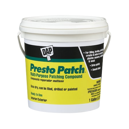 Patching Compound, 1 gal, Pail, Off White, Presto Patch