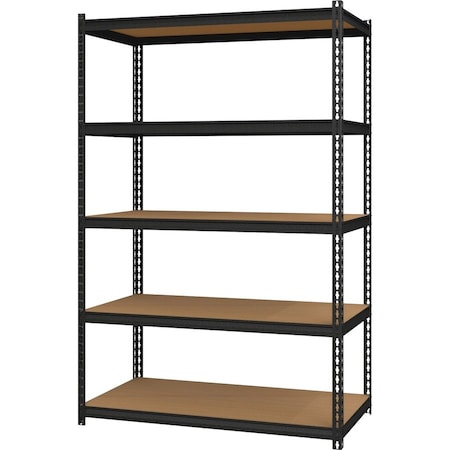 Boltless Shelving Unit, 5 Shelves, Steel, 24 in D x 48 in W x 72 in H