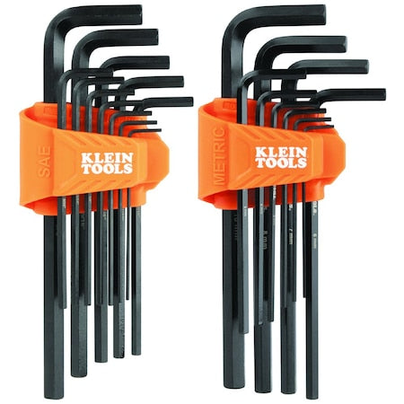 Hex Key Set, L-Style Long, SAE/Metric, 22PC