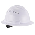 Hard Hat, Full-Brim, Vented, Class C, White
