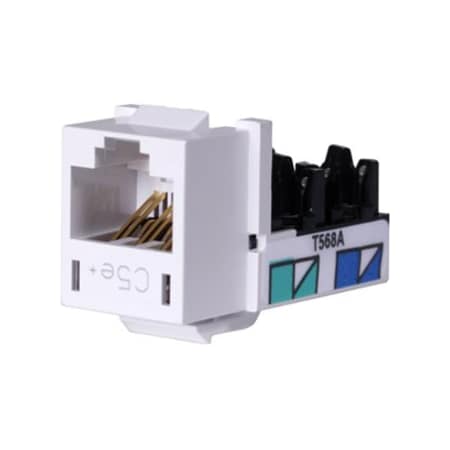 Hubbell Xcelerator HXJ5EW Cat.5e Keystone Jack - 1 Pack - 1 x RJ-45 Network Female - White