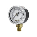 Pressure Gauge, 1/4 in NPT, Bottom Location