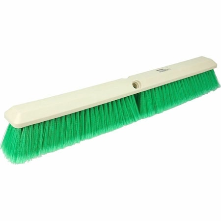 24" Perma-Sweep Floor Brush Flagged Green Polystyrene Fill