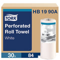 Perforated Roll Paper Towel Roll, 2 Ply, 84 Sheets, 60 ft, White, 30 PK