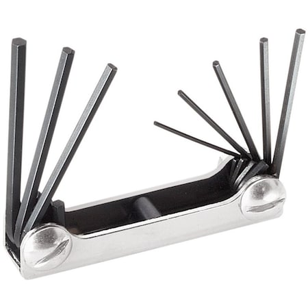 8 Piece SAE Fold-Up Hex Key Set, 70581
