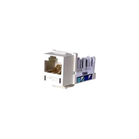 Hubbell Xcelerator HXJ5EOW Cat.5e Keystone Jack - 1 x RJ-45 Network Female - White