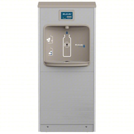 Bottle Filler, 48"Hx15"Wx21.5"D, Gry