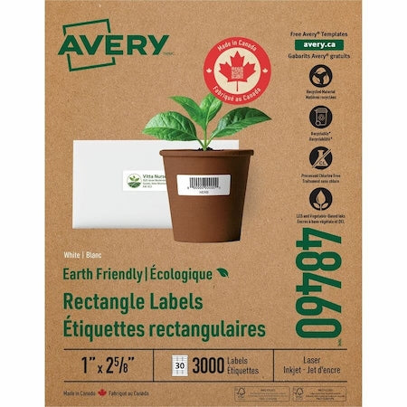 Recycled Address Label, PK3000