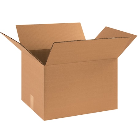 18 in x 14 in x 10 in Shipping Box, Kraft, Corrugate, Double Wall, 48 ECT
