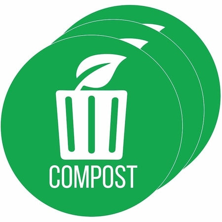 3-Pack Vinyl COMPOST Decal Sticker Set, UV-Resistant