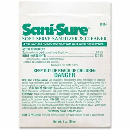 Food Service Sanitizer, 1 oz. Packets, Unscented, White, 100 PK