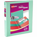 Two-Tone Durable View Binder, Mint/Coral