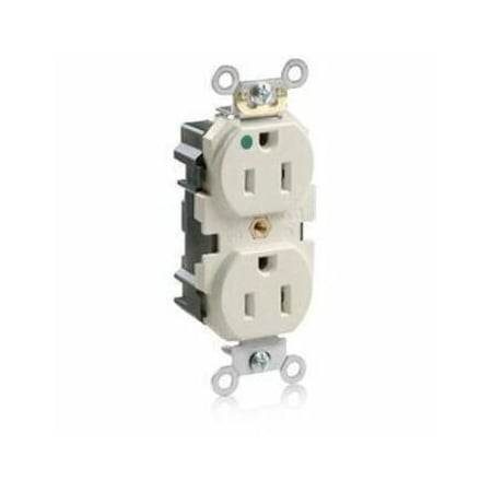 Straight Blade Receptacle, 5-15R, 15 A, 125V AC, Surface Mount, Self-Grounded