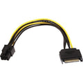 8" SATA 15 pin to 6 pin PCI Express Card Power Cable