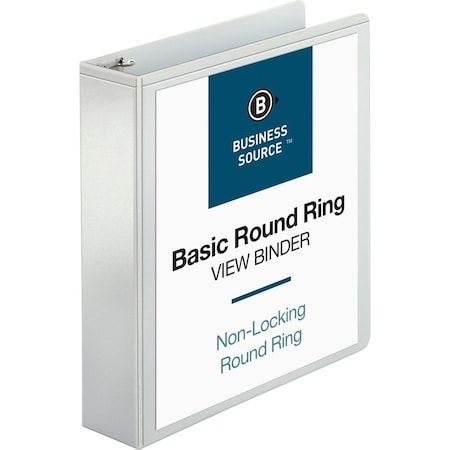 Ring Binder, White, Clear Sleeve