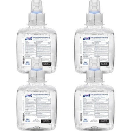 Sanitizer, Cartridge, Foam, 1200mL, PK4