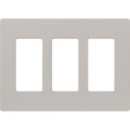 Designer Wall Plates, Number of Gangs: 3 Satin Finish, Taupe