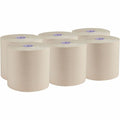 Scott Essential 100% Recycled Brown Hard Roll Towels. Purple Core Dispensers, 700'/Roll, 6PK