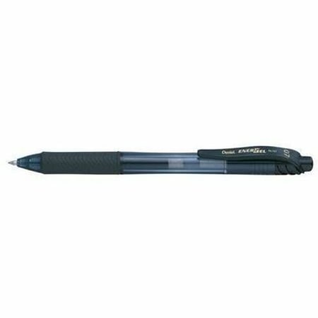 Retractable Roller Ball Pen, Medium 0.7 mm, Black PK12