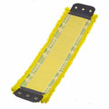16 in L Flat Mop Pad, 16 oz Dry Wt, Clamp On Connection, Cut-End, Yellow, Microfiber