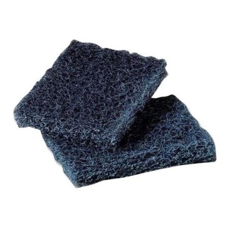 Scouring Pad, 5" L x 3-1/2" W, Blue, PK10