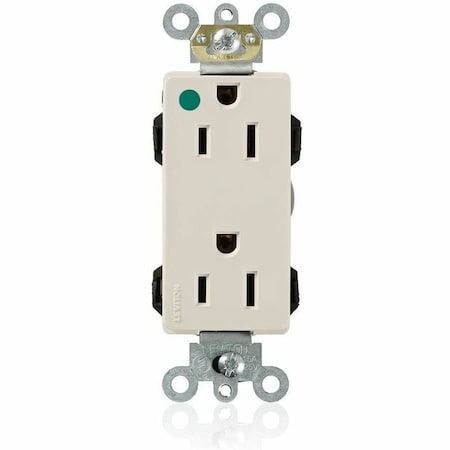 Straight Blade Receptacle, 5-15R, 15 A, 125V AC, Flush Mount, Self-Grounded