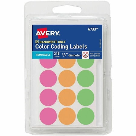 Color-Coding Labels, Removable Ad, PK315