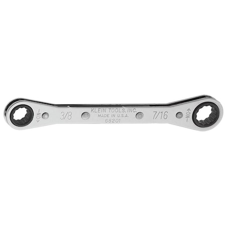 Ratcheting Box Wrench - 3/8IN x 7/16IN