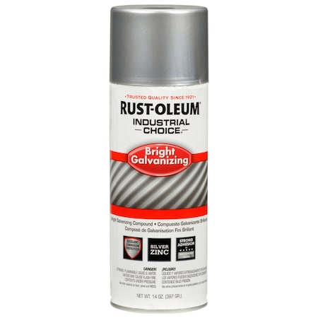 Spray Paint, Silver, Gloss, Solvent, 14 oz