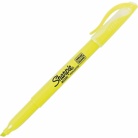Highlighter, Chisel Tip Fluorescent Yellow PK12
