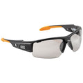Safety Glasses, Anti-Fog & Anti-Scratch, Black/Orange Lens, Black/Orange Frame, Half-Frame