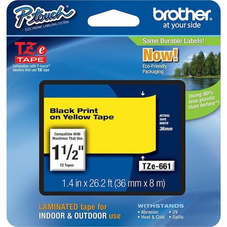 Label/Ribbon Cartridge, Yellow, 1-1/2 in W