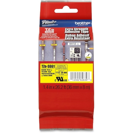 Label/RibbonCartridge, Yellow, 1-1/2inW