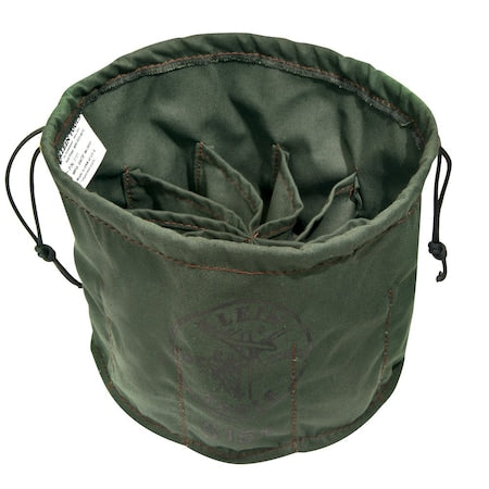 Bucket Bag, Olive, Canvas, 10 Pockets