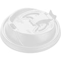 Lid for 12 to 24 oz. Hot/Cold Cup, Dome, Reclosable, Sip Through, White, Pk1000