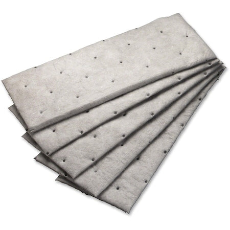 Sorbent Pad, 31 gal, 7 1/2 in x 20 1/2 in, Oil, Gray, Polyester, Polypropylene