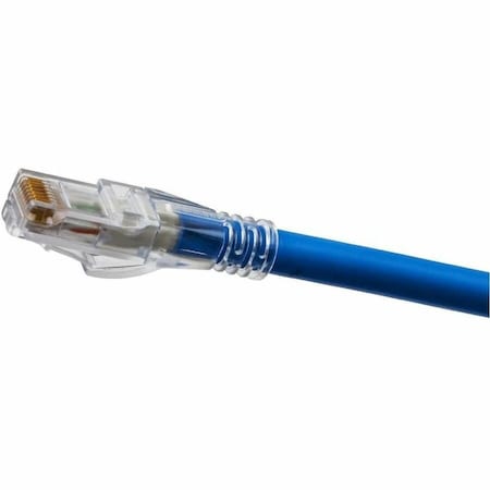 Patch Cord, Cat 6A, Clear Boot, Blue, 10 ft.