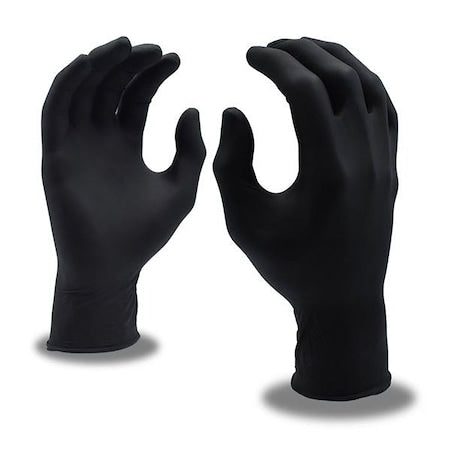 Disposable Gloves, Agility, Nitrile, 6 mil, Textured, Black, L, 1000 PK