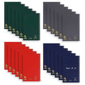 Case of Lefty WB Left Handed Mini Notebooks, 1 Sub, 8"x5", 80 sht, Wire On Right, Assorted Covers, PK24